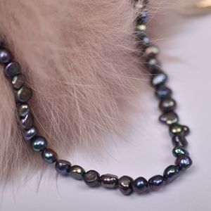 Perles en vrac de 5-6 mm, perles baroques, <span class=keywords><strong>malachite</strong></span> verte, perles noires, perles d'eau douce naturelles - Product Image 4