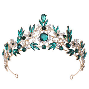LUOXIN Hermosa Tiara <span class=keywords><strong>de</strong></span> Novia con Hojas <span class=keywords><strong>de</strong></span> Diamantes <span class=keywords><strong>de</strong></span> Imitación, Corona <span class=keywords><strong>de</strong></span> Princesa con Pedrería para Fiesta <span class=keywords><strong>de</strong></span> Aniversario - Product Image 2