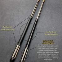 Nouvelle Queue de Billard Professionnelle CUPPA en Érable Nord-Américain avec Joint Radial, Manche en Ébène, Pointe de 11,8/12,2 mm