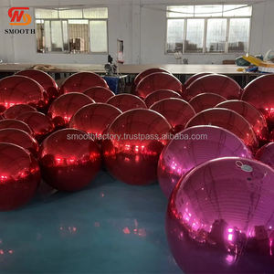 Bola de Espejos Inflable de PVC Roja, Moderna, Nueva Llegada, para Fiestas al Aire Libre, Bodas y Eventos - Product Image 3