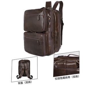 Maletín para Portátil de 14 Pulgadas, Bolso de Mano para Hombre, Cuero Vacuno Genuino, Viajes de Negocios, Gran Capacidad, Bolso de Hombro Casual - Product Image 4