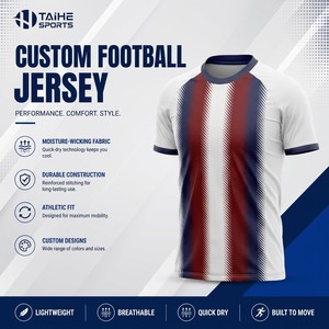 Maillot de football international avec impression par sublimation, maillot de football mondial, kit pour joueurs et supporters, maillot classique avec numéro et nom - Product Image 3