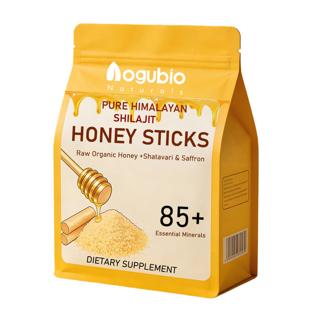 AOGUBIO Pure Himalayan Shilajit Honey Stick Shilajit Supplement 85+ Trace Minerals & Fulvic Acid Energy Shilajit Honey Stick