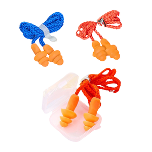 Bouchons d'oreille pliables en silicone de qualité alimentaire avec tige de main en boucle Protection auditive antibruit souple Caractéristique de réduction du bruit - Product Image 1