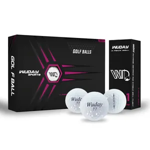 Großhandel Golfbälle Benutzer definiertes Logo Golfball Verpackung 2 3 4 Stück Golfbälle