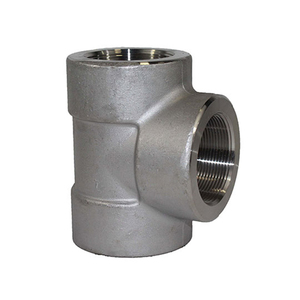 Raccordo a T in Acciaio Inox Forgiato Standard Americano ASME B16.9 304, Lavorazione Personalizzata, Spessore Uniforme, Filettato, 1 Pezzo - Product Image 3