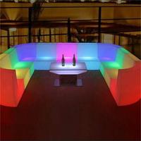 Bar lumineux boîte de nuit en plastique Mobile maison meubles de fête LED Table de salon en plein air