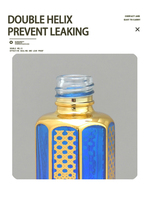 Perfume Árabe Oud de Lujo en Aceite, 3ml, 6ml, 12ml, en Botella de Vidrio con Rodillo Dorado