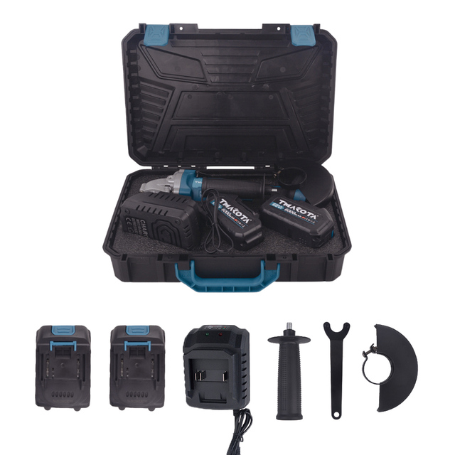 TM-AG808 Wireless Power Tool Angle Grinder 125mm Variable Speed Electric Brushless Angle Grinder with Battery