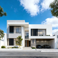 Maison préfabriquée modulaire de luxe personnalisée 2025, structure en acier léger de qualité, villa d'hôtel contemporaine, étanche, 3 chambres