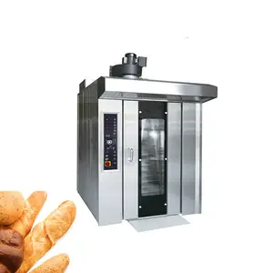 32 Trays Gas Rotary Oven bakery baguette production line 16 trays rotary oven pastry equipment bakery use for sale