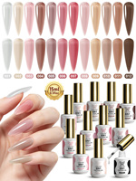 LIMEGIRL Gel Constructeur pour Ongles 8-en-1 Transparent pour l'Apex et l'Extension des Ongles, Renforceur en Bouteille 15ml