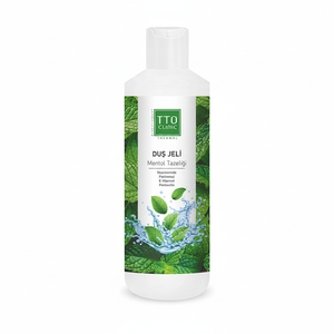Gel Douche Fraîcheur Mentholée TTO Clinic 500ml Hydratant Nourrissant Rafraîchissant au Beurre de Cacao, Vitamine E, Niacinamide et Panthénol - Product Image 2