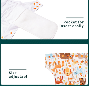 Happyflute kualitas tinggi dapat dicuci satu ukuran cocok untuk semua popok kain bayi popok bayi dapat digunakan kembali khusus untuk anak laki-laki dan perempuan - Product Image 5