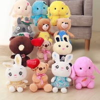 Boneka Hewan Plush 8 Inch Grosir, Aneka Ragam, Lucu, Lembut, Mainan Hadiah untuk Mesin Cakar