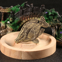 Sculpture de poisson en laiton Fox Fish, pièce décorative