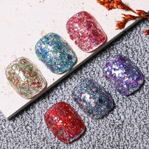 Vernis à ongles gel pailleté 12 couleurs, effet scintillant, pour manucure, nail art, DIY, salon - Product Image 1