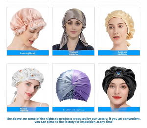 <span class=keywords><strong>Bonnet</strong></span> <span class=keywords><strong>de</strong></span> nuit en soie 22 Momme torsadé, doux et lisse, élastique, décontracté, pour femme, tendance - Product Image 3