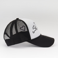 Casquette de sport et de mode hip-hop à 5 panneaux en tissu éponge, avec logo brodé et imprimé personnalisé, style trucker en maille et mousse, avec cordon, pour l'hiver et le cyclisme