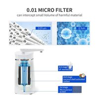 Filtre à eau de comptoir UF, boîtier de filtre à eau de cuisine T33, montage sur robinet, purificateur d'eau à 4 étages, filtre à eau alcaline