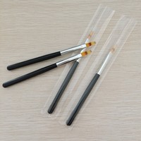 Outils professionnels pour le nail art en acrylique, pinceau à poudre dentelé noir, stylo dégradé, pinceau à ongles en nylon doux