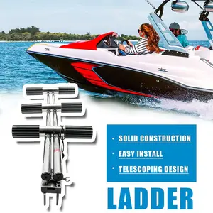 Échelle pliante télescopique à 4 marches en acier inoxydable 316 pour pont de bain de yacht – Nouveaux équipements marins - Product Image 3