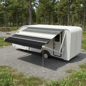 Auvent de Cassette Automatique <span class=keywords><strong>pour</strong></span> Camping-car, Caravane, Fourgon Aménagé avec Bande Lumineuse LED Extérieure - Product Image 1