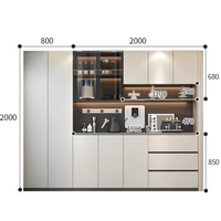 Meuble de salle à manger et armoire de rangement alimentaire au design personnalisable, mobilier moderne pour salon et bar à domicile