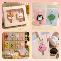 Linda Funda Protectora de Llaves de PVC con Diseño de Dibujos Animados, Frutas y Plantas, Protector de Llaves de Goma Suave con Cadena de Bolas, Estuche Decorativo para Llaves, Regalo Personalizado