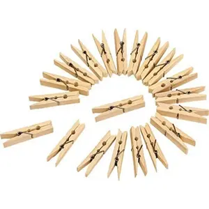 Pinces <span class=keywords><strong>à</strong></span> <span class=keywords><strong>linge</strong></span> en bambou chevilles en bois flexibles Yimin <span class=keywords><strong>marque</strong></span> forme rectangulaire pour cuisine salon utilisation polyvalente pour outils nourriture - Product Image 2