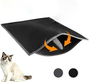 Fabricant OEM ODM, Vente en gros : Tapis de toilette pour animaux de compagnie en EVA double couche, imperméable, anti-éclaboussures de litière, lavable à la main, pour la propreté. - Product Image 1