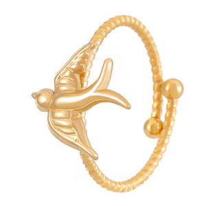 Stainless Steel Gold Plated Adjustable <b>Open</b> <b>Ring</b> Crab Turtle Starfish Shell Ocean Beach Vacation Vintage Jewelry For Women - Product Image 3