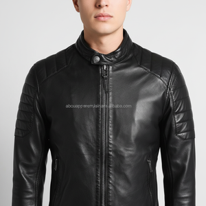 แจ็คเก็ตหนังแกะแท้ระบายอากาศสำหรับทุกเพศเสื้อโค้ทสำหรับมอเตอร์ไซค์ขนเฟอร์ไซส์ใหญ่พิเศษแบบลำลอง - Product Image 1