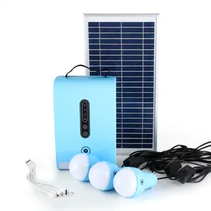 Solar Energy System 3 Lampen Glühbirne Outdoor Solar panel Lade beleuchtungs system Power Storage Solar Kits