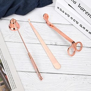 Kit de soins de mèche pour bougeoirs or rose, <span class=keywords><strong>prix</strong></span> d'usine, ensemble d'accessoires de <span class=keywords><strong>coupe</strong></span>-bougies - Product Image 2
