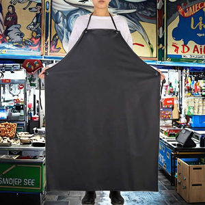 Tablier à bavette en PVC imperméable réglable Tabliers <span class=keywords><strong>de</strong></span> travail noirs pour le nettoyage <span class=keywords><strong>de</strong></span> la vaisselle Poissons Jardinage Boucher Chien Toilettage - Product Image 5