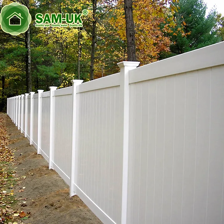 Factory mass production and sale of PVC Vinyl panel garden privacy security fence