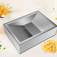 Table de travail en acier inoxydable pour frites, équipement commercial en gros pour les magasins de poulet frit et de hamburgers