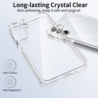 Coque Hybride Anti-jaunissement Transparente pour Samsung Galaxy A16 5G, Panneau Arrière Épais de 2,0 MM avec Côtés en TPU