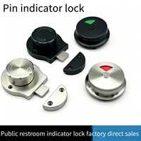 Accessoires pour cloisons de toilettes publiques / Quincaillerie de toilettes en alliage de zinc avec indicateur de verrouillage et pêne de verrouillage de porte