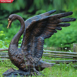 YOUFINE Statues de canards <span class=keywords><strong>en</strong></span> bronze réalistes, canards sauvages pour l'aménagement paysager des jardins et des lacs - Product Image 3