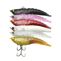 WEIHE 6 Renk 6.5cm 10.6g Silikon Kurşun Başlı Yumuşak Karides Yemi Hızlı Batan Esnek Swimbait Levrek, Alabalık, Turna, Kızıl Levrek için