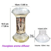 Diffuseur de parfum d'ambiance de luxe pour hôtel, désodorisant d'air sans flamme, ensemble diffuseur à bâtonnets d'huiles essentielles en forme de sablier pour la maison