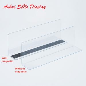 Factory Hot Sale Customize Any Size Supermarket Plastic Clear Shelf Pusher Shelf <b>Divider</b> Fast Shipping - Product Image 3