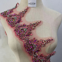 WTP-1556 Garniture de ceinture en dentelle française faite à la main avec strass pour robe de mariée, patch DIY, style fantaisie, traditionnel, sexy, mignon et simple