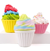 Cupcake Bathbomb Organique Aromathérapie Relax Fizzies Gâteau Enfants Douche Bombe De Bain Bombes Coffret Cadeau