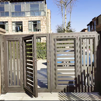 Porte de cour en aluminium sur mesure, style minimaliste, porte d'entrée extérieure pour appartement, porte de sécurité avec glissière automatique anti-corrosion