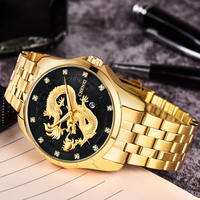Curren — montre de marque pour hommes d'affaires, bracelet étanche en acier inoxydable, motif de Dragon chinois, nouveau modèle pour 8220, 2022