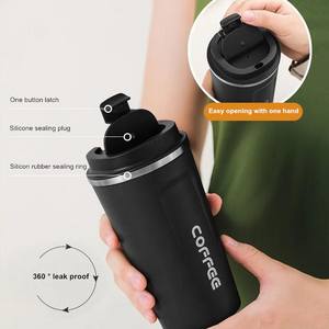 Mug à café en acier inoxydable 380/510 ml, thermos anti-fuite, gourde isotherme sous vide, tasse isolée, bouteille à eau pour thé au lait - Product Image 4