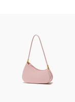 Sac à bandoulière en cuir PU pour femmes, sac à main Hobo en forme de croissant, fermeture à glissière, design asymétrique, mode décontractée pour dames